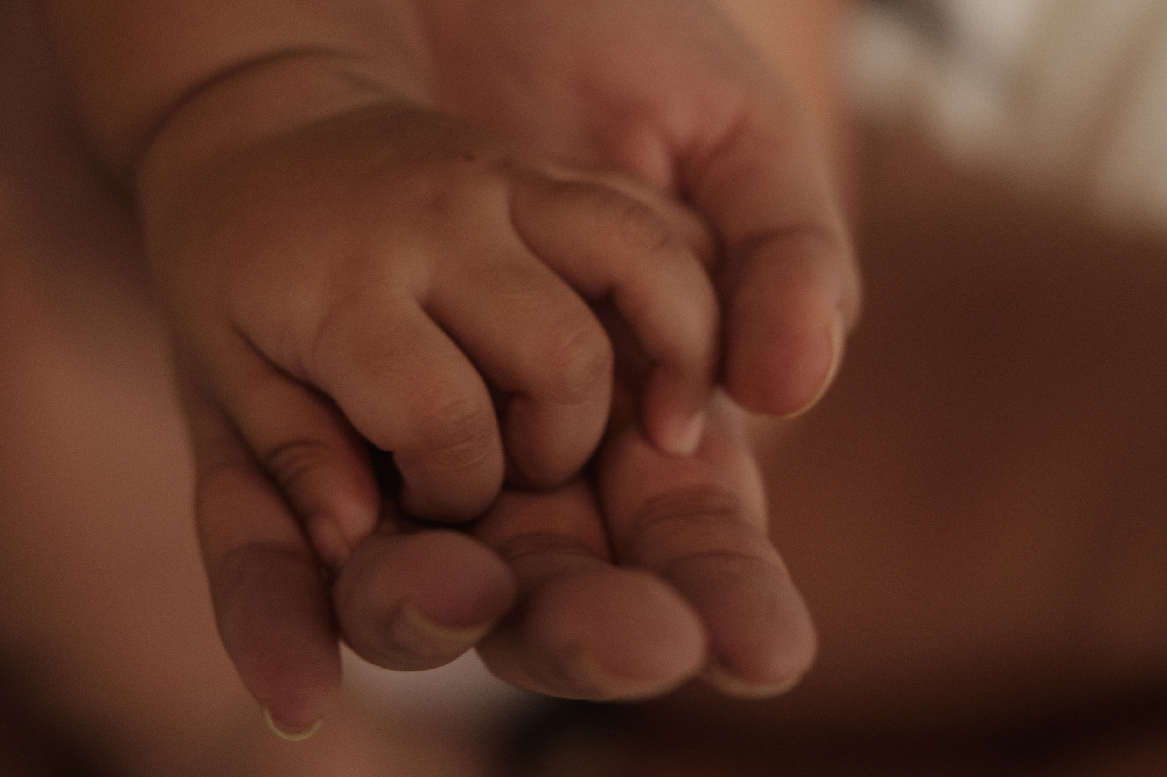 Closeup of Mother and Baby's Hands